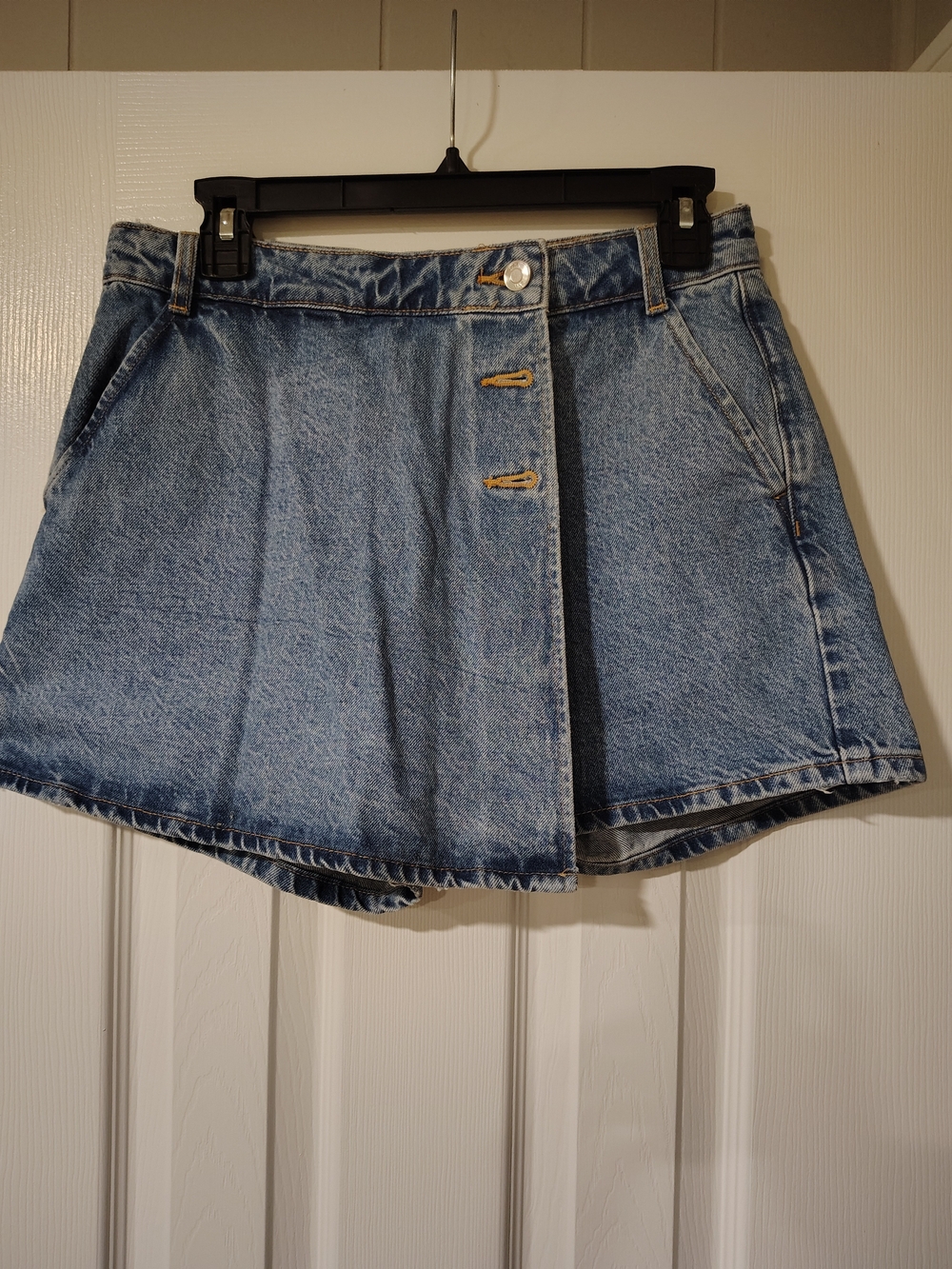 Zara Light Blue Denim Mini Skort